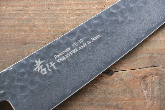 Sakai Takayuki VG10 33 Layer Damascus Gyuto 210mm Keyaki (Japanese Elm) Handle - (Super Deal) - Japanny - Best Japanese Knife