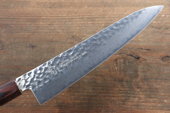 Sakai Takayuki VG10 33 Layer Damascus Gyuto 210mm Keyaki (Japanese Elm) Handle - (Super Deal) - Japanny - Best Japanese Knife