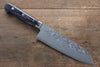 Yoshimi Kato VG10 Damascus Santoku 165mm with Black Pakka wood Handle with Saya - Japanny - Best Japanese Knife