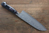 Yoshimi Kato VG10 Damascus Santoku 165mm with Black Pakka wood Handle with Saya - Japanny - Best Japanese Knife