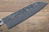 Yoshimi Kato VG10 Damascus Santoku 165mm with Black Pakka wood Handle with Saya - Japanny - Best Japanese Knife