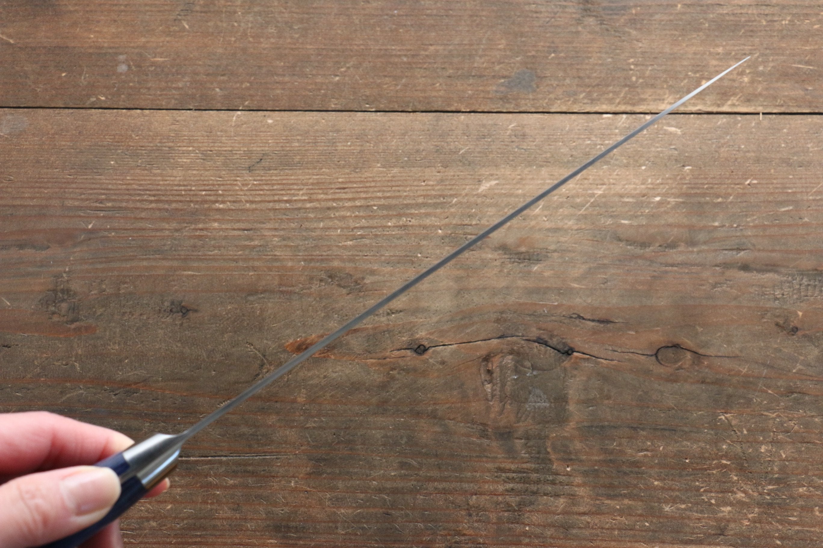 Seisuke Seiten Molybdenum Gyuto 210mm Blue Pakka wood Handle with Sheath - Japanny - Best Japanese Knife