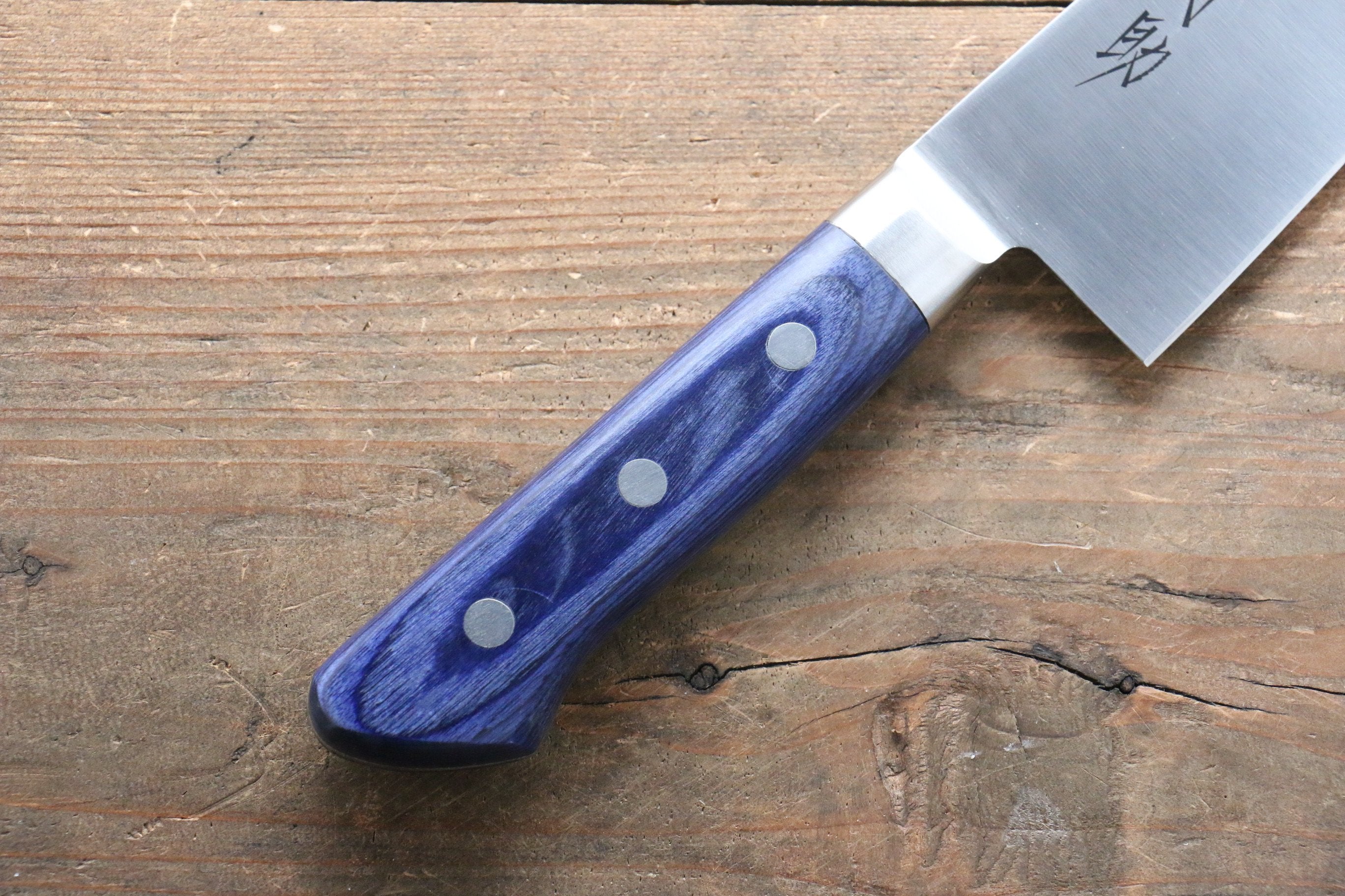 Seisuke Seiten Molybdenum Gyuto 210mm Blue Pakka wood Handle with Sheath - Japanny - Best Japanese Knife