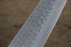 Yoshimi Kato Silver Steel No.3 Hammered Bunka Japanese Chef Knife 165mm with Shitan Handle - Japanny - Best Japanese Knife