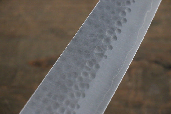 Yoshimi Kato Silver Steel No.3 Hammered Bunka Japanese Chef Knife 165mm with Shitan Handle - Japanny - Best Japanese Knife