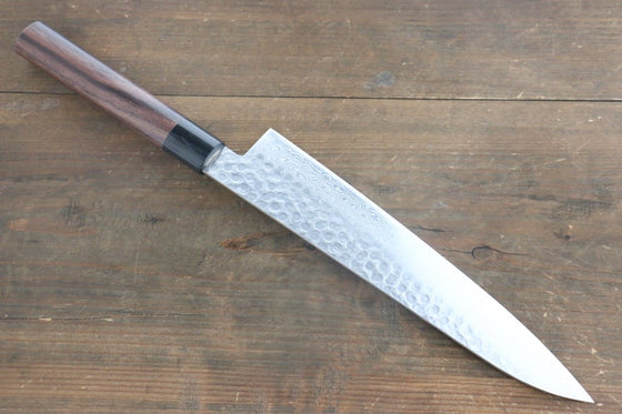 Sakai Takayuki AUS10 45 Layer Damascus Gyuto 240mm Shitan Handle - Japanny - Best Japanese Knife