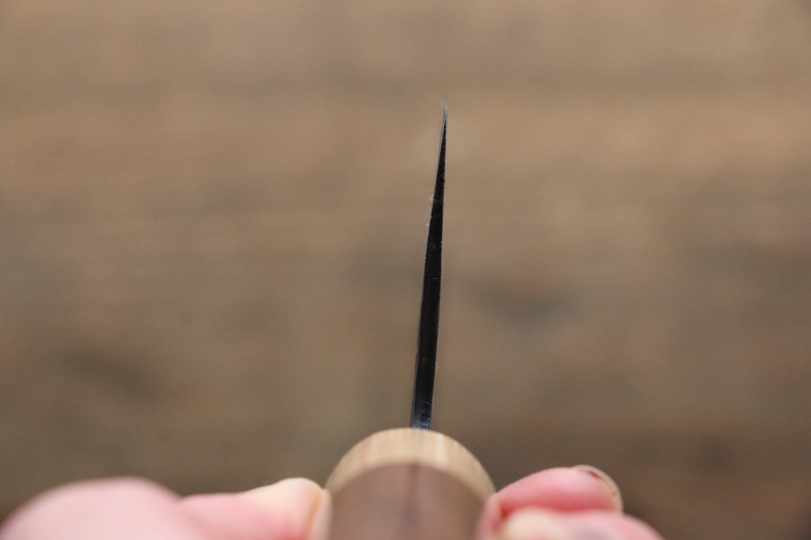 Seisuke Kokubyaku Blue Super Hammered Nakiri 165mm Morado Handle - Japanny - Best Japanese Knife