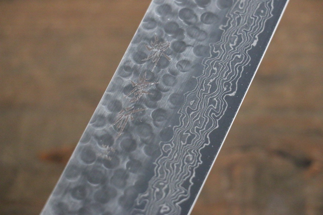 Sakai Takayuki AUS10 45 Layer Damascus Nakiri 160mm Shitan Handle - Japanny - Best Japanese Knife