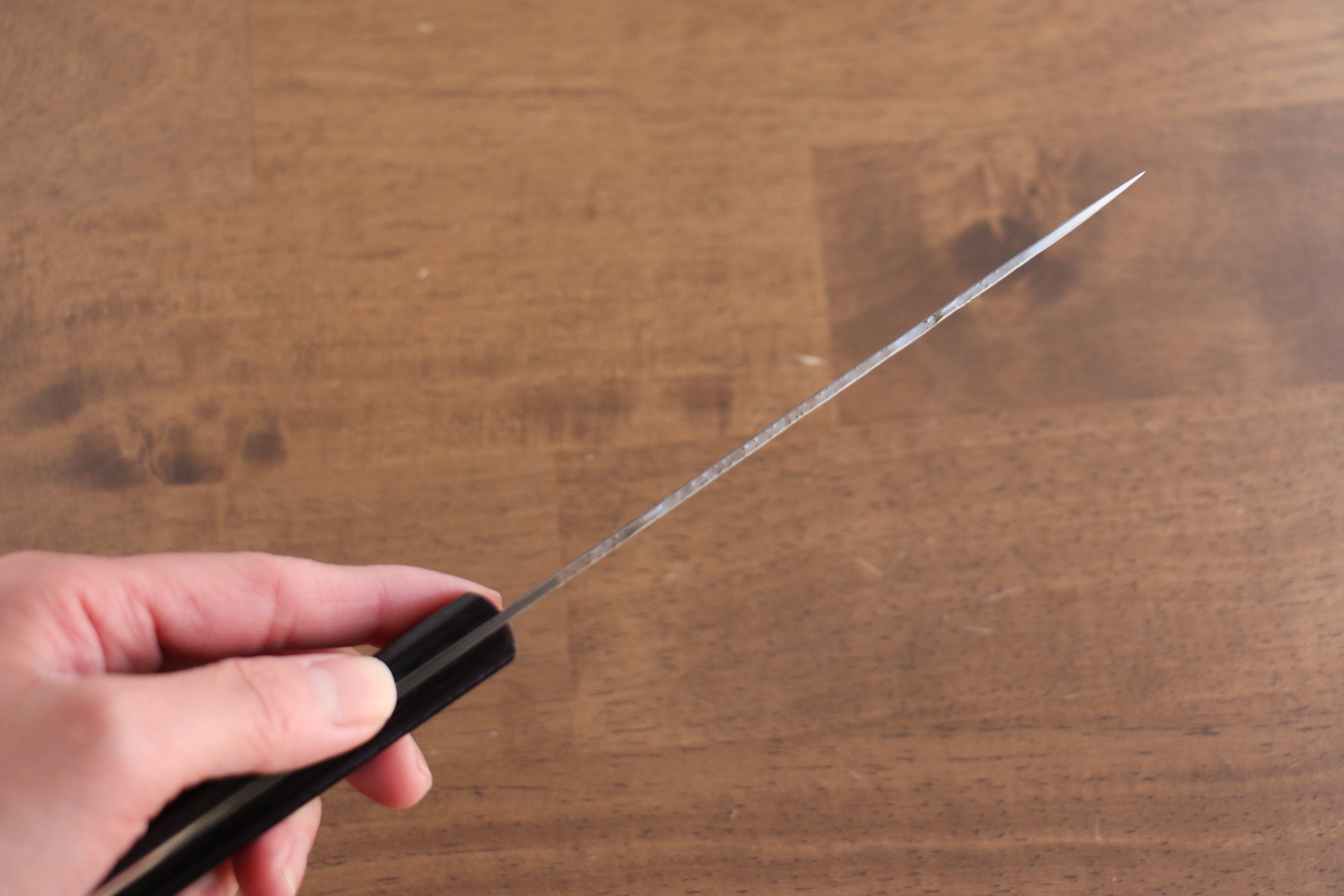 Seisuke Budou Silver Steel No.3 Nashiji Petty-Utility 135mm Purple Pakka wood Handle - Japanny - Best Japanese Knife