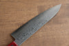 Nao Yamamoto VG10 Damascus Gyuto 180mm Red Pakka wood Handle - Japanny - Best Japanese Knife