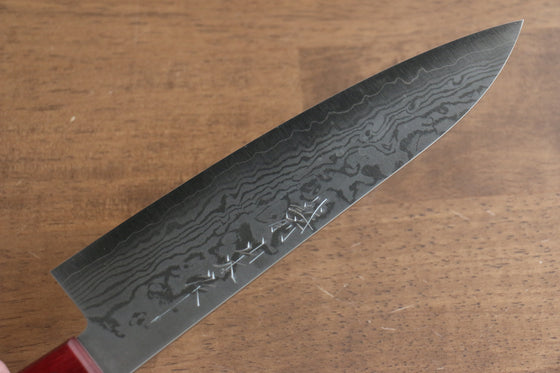 Nao Yamamoto VG10 Damascus Gyuto 180mm Red Pakka wood Handle - Japanny - Best Japanese Knife