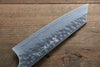 Yoshimi Kato Silver Steel No.3 Hammered Bunka 165mm with Brown Lacquered Handle - Japanny - Best Japanese Knife