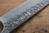 Yoshimi Kato Silver Steel No.3 Hammered Bunka 165mm with Brown Lacquered Handle - Japanny - Best Japanese Knife