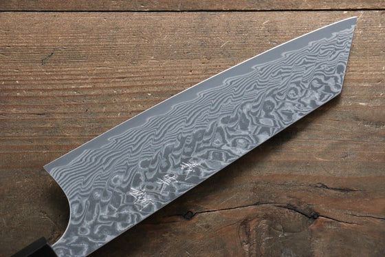 Yoshimi Kato SG2 Damascus Bunka 165mm with Black Lacquered Handle - Japanny - Best Japanese Knife