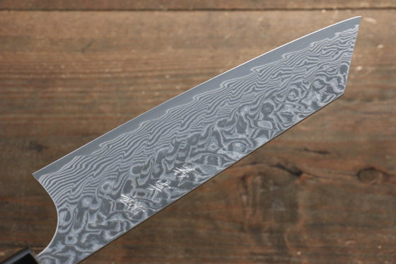 Yoshimi Kato SG2 Damascus Bunka 165mm with Black Lacquered Handle - Japanny - Best Japanese Knife