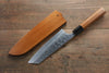 Yoshimi Kato Silver Steel No.3 Hammered Bunka 165mm with Brown Lacquered Handle - Japanny - Best Japanese Knife