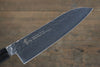 Sakai Takayuki VG10 33 Layer Damascus Hammered Santoku 170mm Gold Lacquered Handle with Sheath - Japanny - Best Japanese Knife