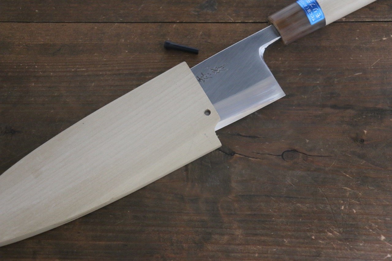 [Left Handed] Saya Sheath for Deba Chef's Knife with Plywood Pin - Japanny - Best Japanese Knife