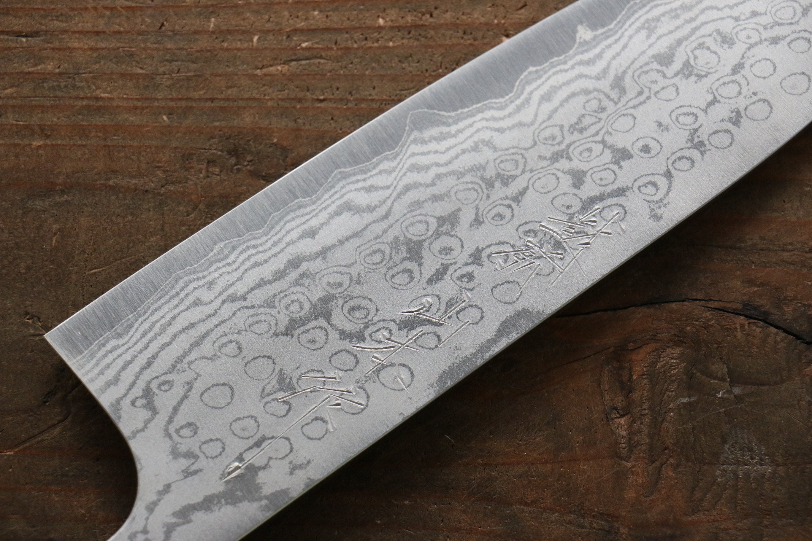 Nao Yamamoto VG10 Damascus Santoku 170mm Shitan Handle - Japanny - Best Japanese Knife