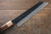 Seisuke Kokubyaku Blue Super Hammered Kurouchi Kiritsuke Gyuto 210mm Morado Handle - Japanny - Best Japanese Knife