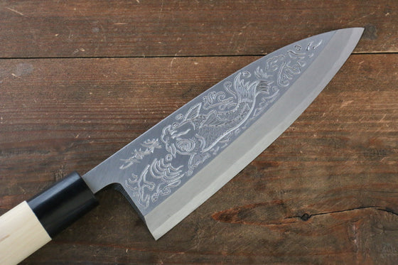 Sakai Takayuki Kasumitogi White Steel Sojyonokoi engraving Deba - Japanny - Best Japanese Knife