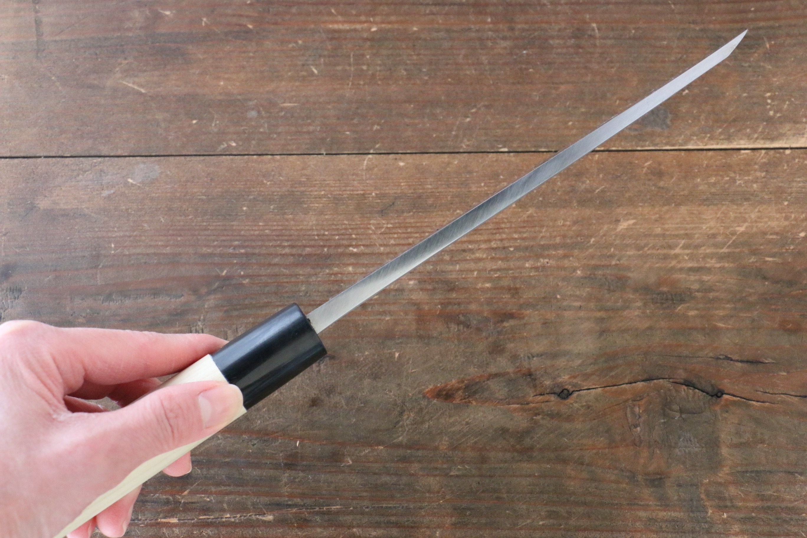 Sakai Takayuki Kasumitogi White Steel Sojyonokoi engraving Deba - Japanny - Best Japanese Knife