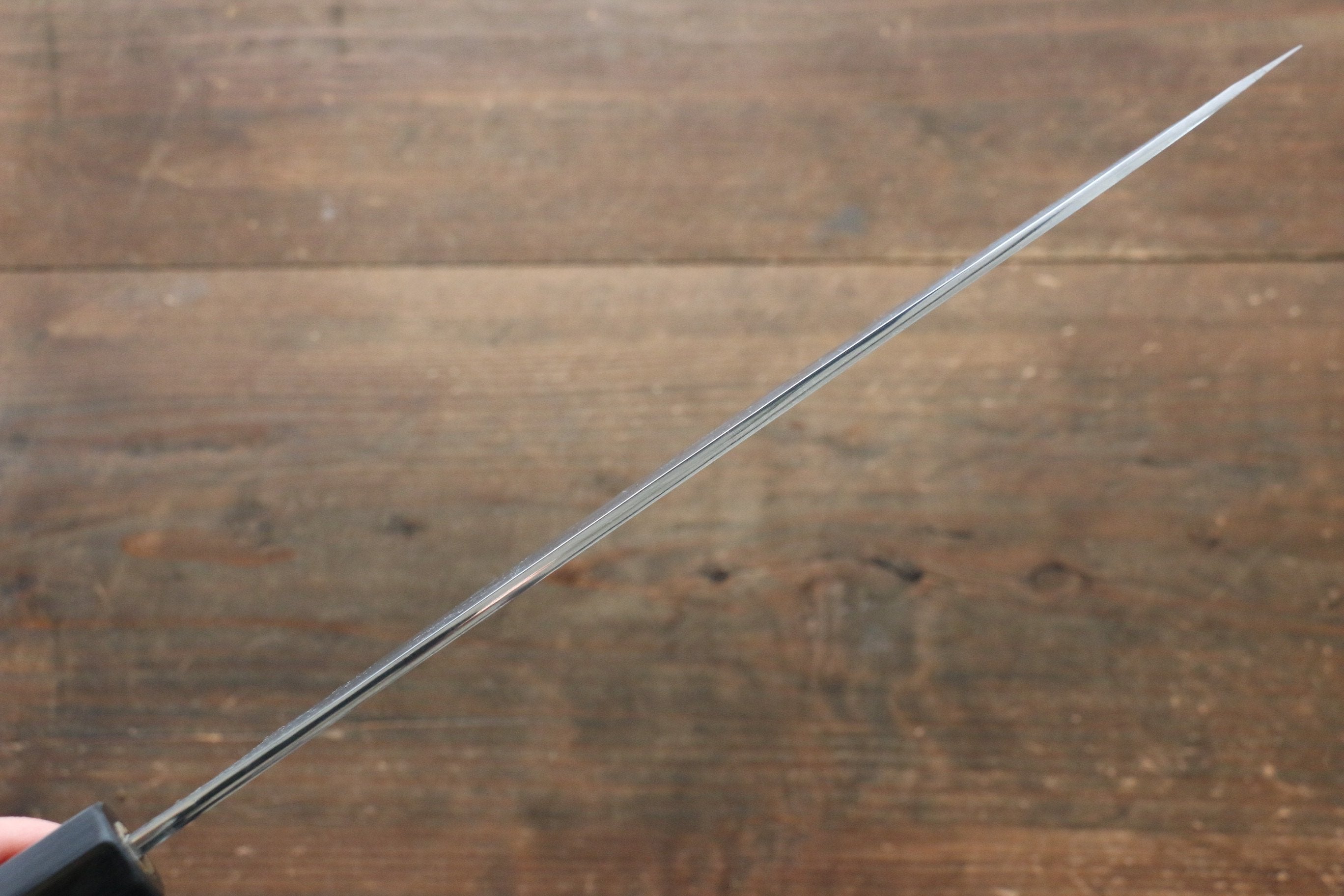 Seisuke [Left Handed] Blue Steel No.2 Hammered Kurouchi Gyuto 240mm Shitan Handle - Japanny - Best Japanese Knife