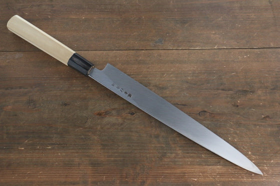 Sakai Takayuki Blue Steel No.2 Mirrored Finish Yanagiba - Japanny - Best Japanese Knife