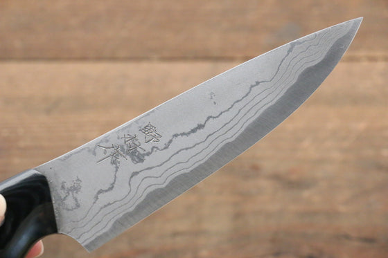 Kazuo Nomura White Steel No.2 Damascus Gyuto 120mm with Micarta Handle - Japanny - Best Japanese Knife