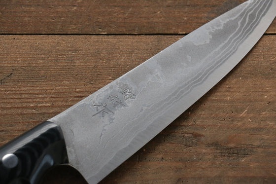 Kazuo Nomura White Steel No.2 Damascus Gyuto 150mm with Micarta Handle - Japanny - Best Japanese Knife