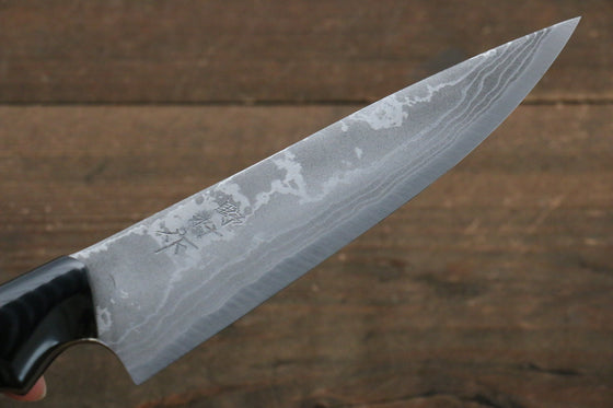 Kazuo Nomura White Steel No.2 Damascus Gyuto 150mm with Micarta Handle - Japanny - Best Japanese Knife