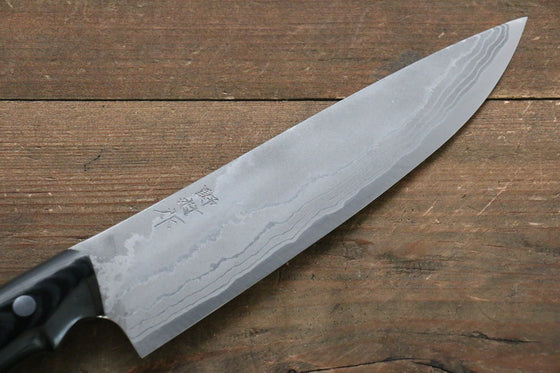 Kazuo Nomura White Steel No.2 Damascus Gyuto 180mm with Micarta Handle - Japanny - Best Japanese Knife