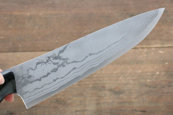 Kazuo Nomura White Steel No.2 Damascus Gyuto 180mm with Micarta Handle - Japanny - Best Japanese Knife