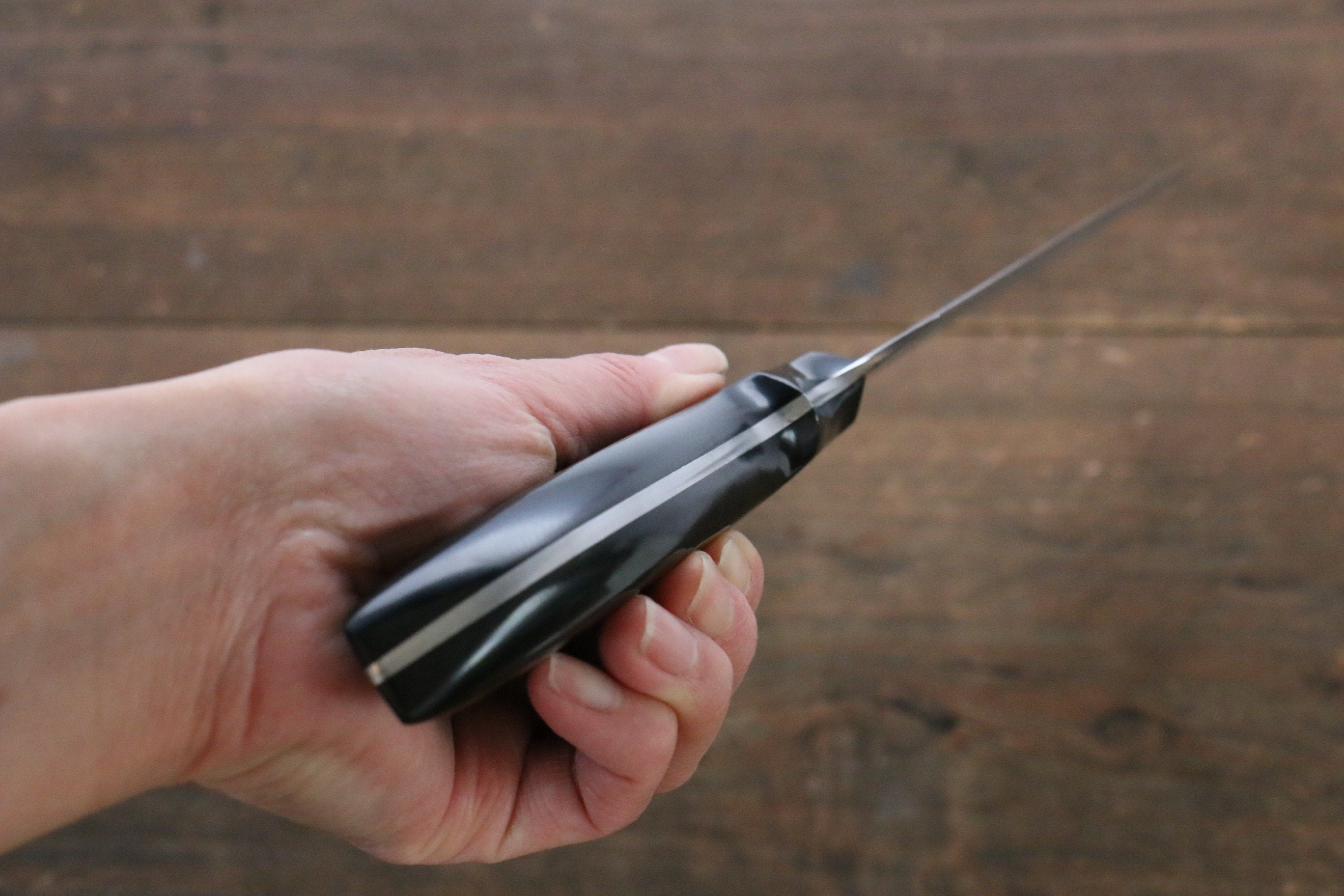 Kazuo Nomura White Steel No.2 Damascus Gyuto 210mm Micarta Handle - Japanny - Best Japanese Knife