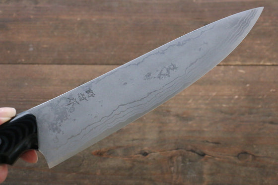 Kazuo Nomura White Steel No.2 Damascus Gyuto 210mm Micarta Handle - Japanny - Best Japanese Knife