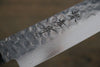 Sakai Takayuki AUS-10 45 Layer Damascus Hammered Sujihiki Japanese Chef Knife 240mm Silver Dots Lacquered Handle With Saya - Japanny - Best Japanese Knife