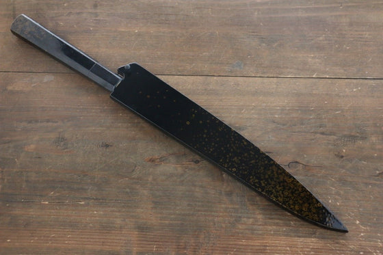 Sakai Takayuki AUS-10 45 Layer Damascus Hammered Sujihiki Japanese Chef Knife 240mm Gold Dots Lacquered Handle With Saya - Japanny - Best Japanese Knife