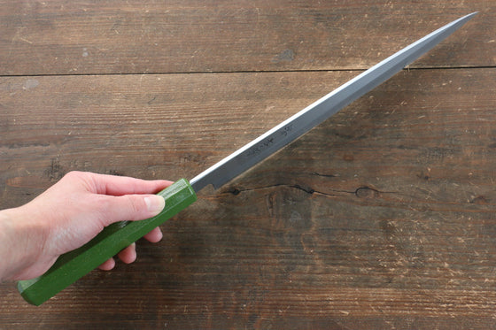 Sakai Takayuki Nanairo INOX Molybdenum Yanagiba 270mm ABS resin(Green pearl) Handle - Japanny - Best Japanese Knife