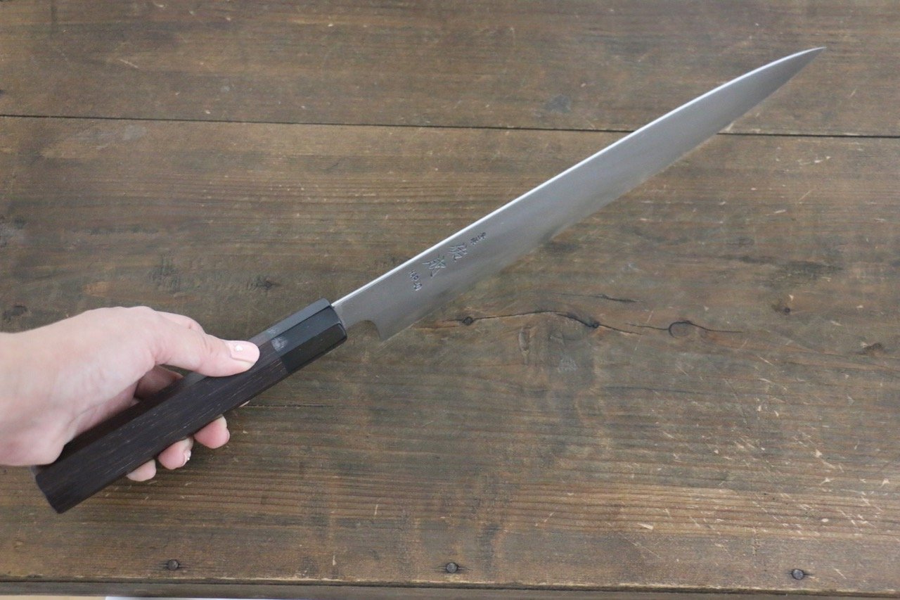 Sukenari HAP40 3 Layer Sujihiki 270mm Shitan Handle - Japanny - Best Japanese Knife