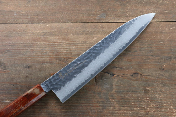 Sakai Takayuki VG10 33 Layer Damascus Gyuto 240mm Live oak Lacquered (Seiren) Handle - Japanny - Best Japanese Knife