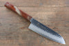 Sakai Takayuki VG10 33 Layer Damascus Santoku 170mm Live oak Lacquered (Seiren) Handle - Japanny - Best Japanese Knife