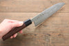 Kanetsune Blue Steel No.2 Damascus Santoku 165mm Shitan Handle - Japanny - Best Japanese Knife