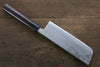 Kanetsune Blue Steel No.2 Damascus Nakiri 165mm Shitan Handle - Japanny - Best Japanese Knife