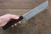 Kanetsune Blue Steel No.2 Damascus Nakiri 165mm Shitan Handle - Japanny - Best Japanese Knife