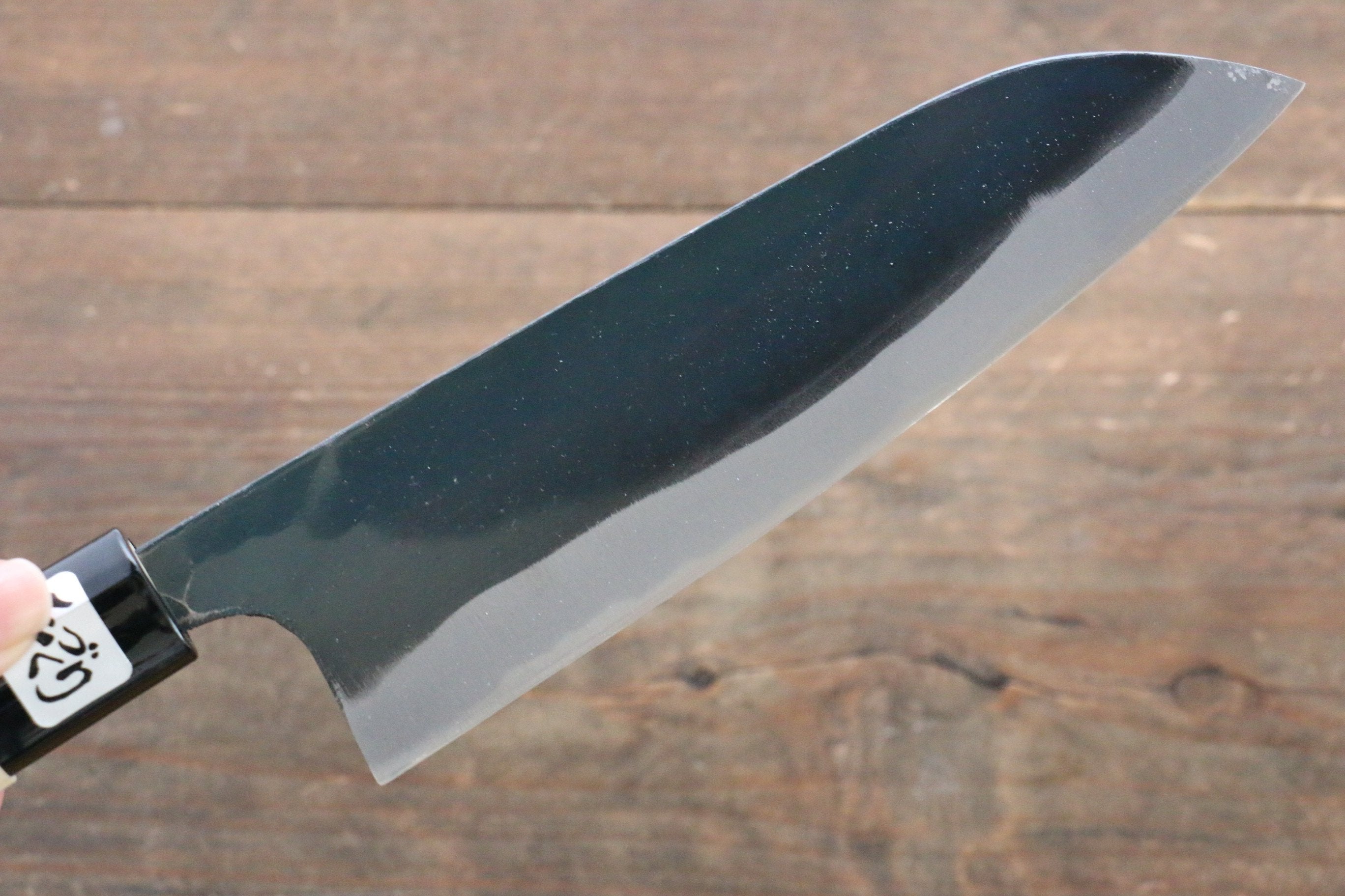 Kanetsune Blue Steel No.2 Kurouchi Santoku 165mm Magnolia Handle - Japanny - Best Japanese Knife