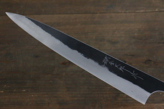 Yoshimi Kato Blue Super Clad Kurouchi Sujihiki Japanese Chef Knife 270mm Honduras Handle - Japanny - Best Japanese Knife