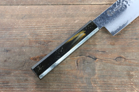 Sakai Takayuki VG10 33 Layer Damascus Nakiri 160mm Live oak Lacquered (Saiu) Handle - Japanny - Best Japanese Knife