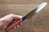 Kanetsune DSR-1K6 Hammered Santoku 165mm Red Pakka wood Handle - Japanny - Best Japanese Knife