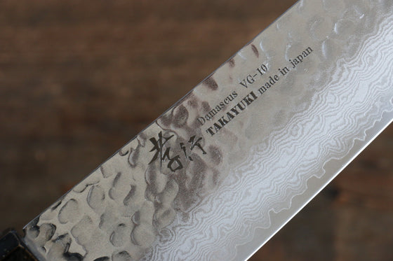 Sakai Takayuki VG10 33 Layer Damascus Gyuto 240mm Live oak Lacquered (Kokushin) Handle - Japanny - Best Japanese Knife