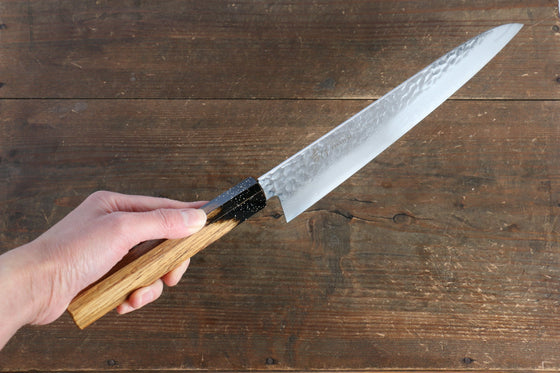 Sakai Takayuki VG10 33 Layer Damascus Gyuto 240mm Live oak Lacquered (Kokushin) Handle - Japanny - Best Japanese Knife